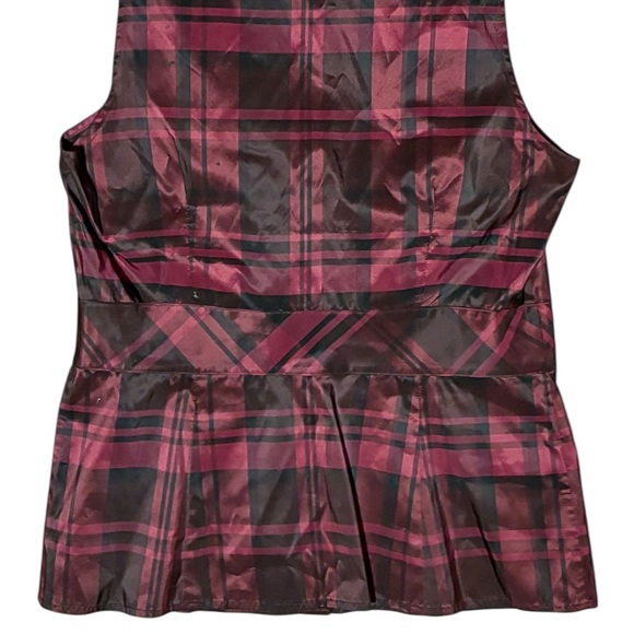 Ann Taylor Taffeta 100% Silk Ruffled Button Down Blouse - Picture 5 of 8